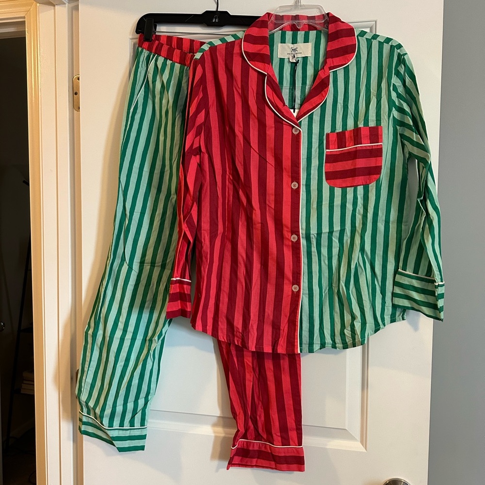 NWT Printfresh Holiday Stripe Pajamas, XS - Picture 2 of 5